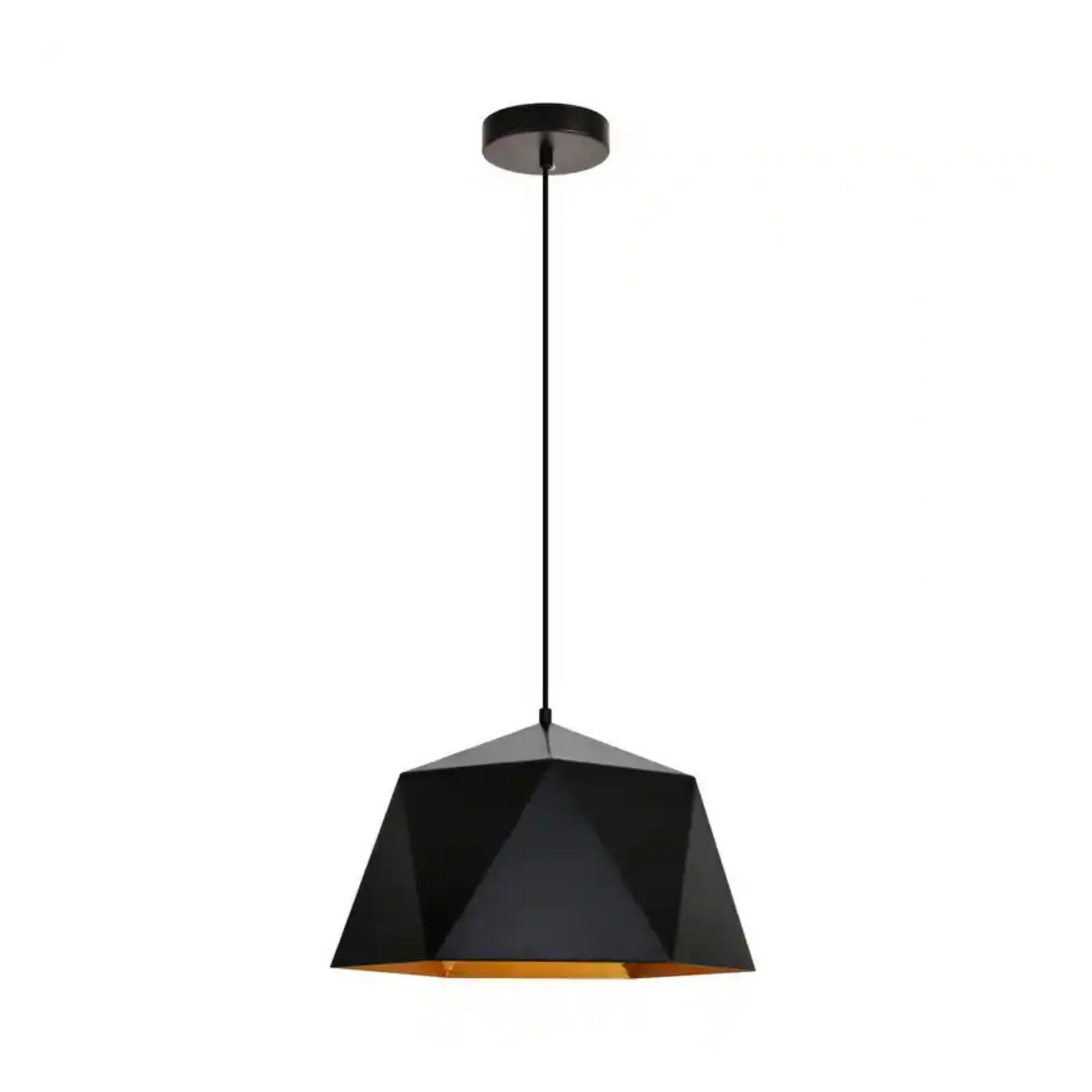 LOCKS & SWITCHES D1-210 DECORATIVE SURFACE MOUNTED PENDANT LIGHT FITTING IN BLACK FINISH