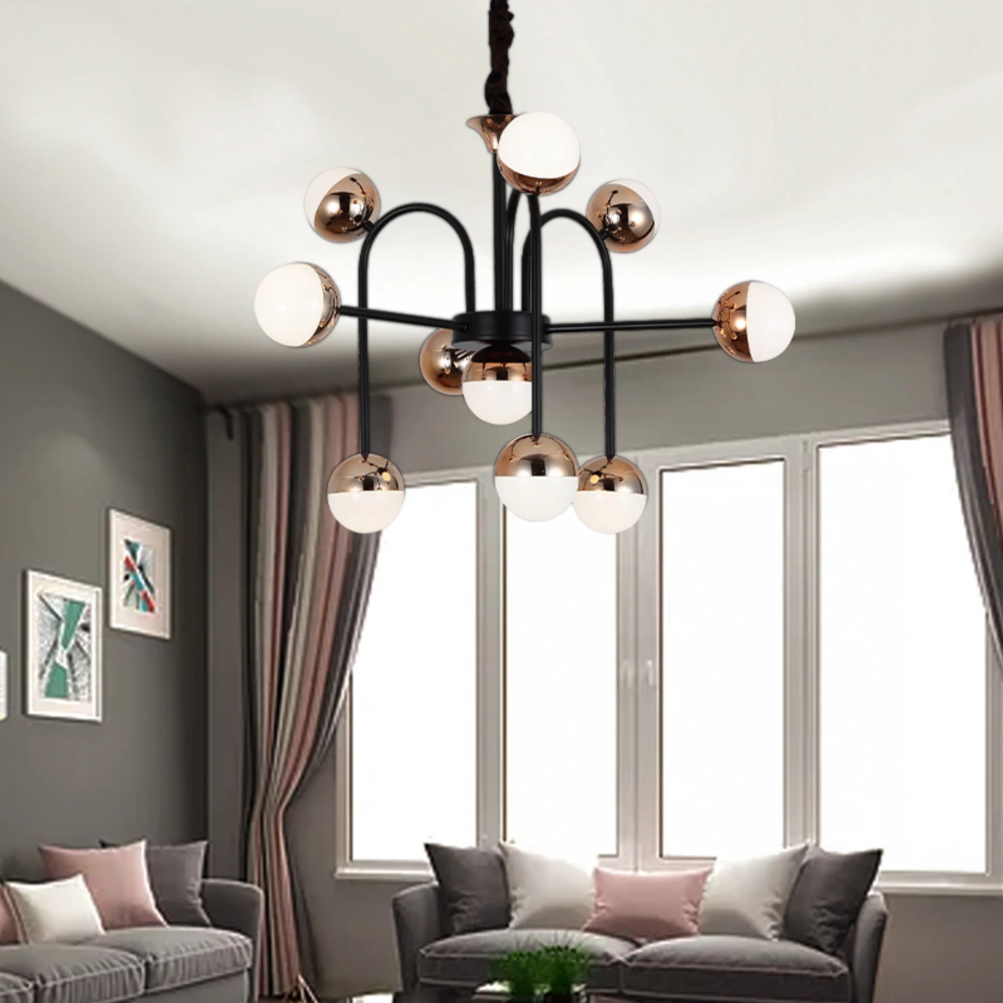 LOCKS & SWITCHES D3-024 DECORATIVE SURFACE MOUNTED PENDANT LIGHT FITTING IN BLACK FINISH - Image 3