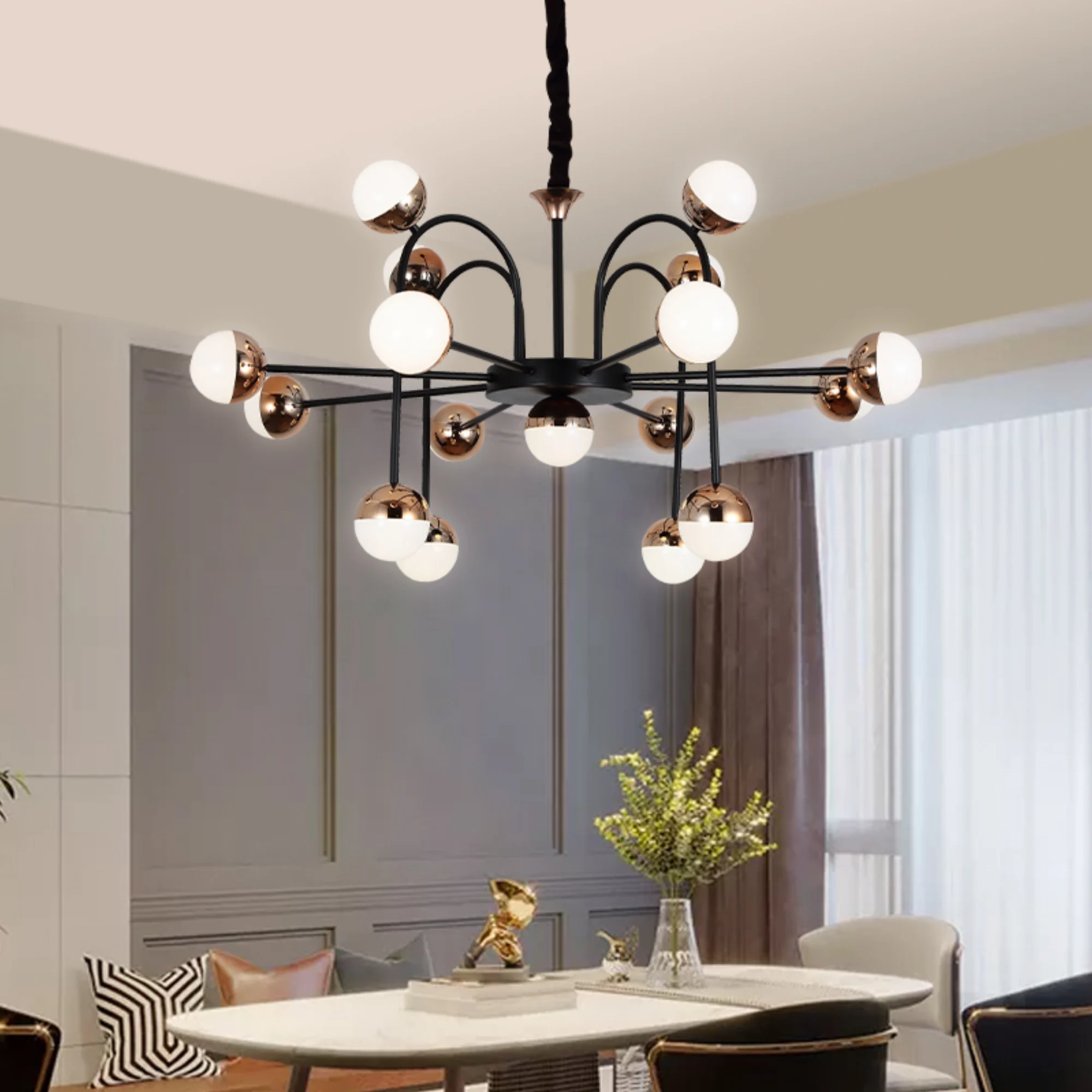 LOCKS & SWITCHES D3-024 DECORATIVE SURFACE MOUNTED PENDANT LIGHT FITTING IN BLACK FINISH - Image 2