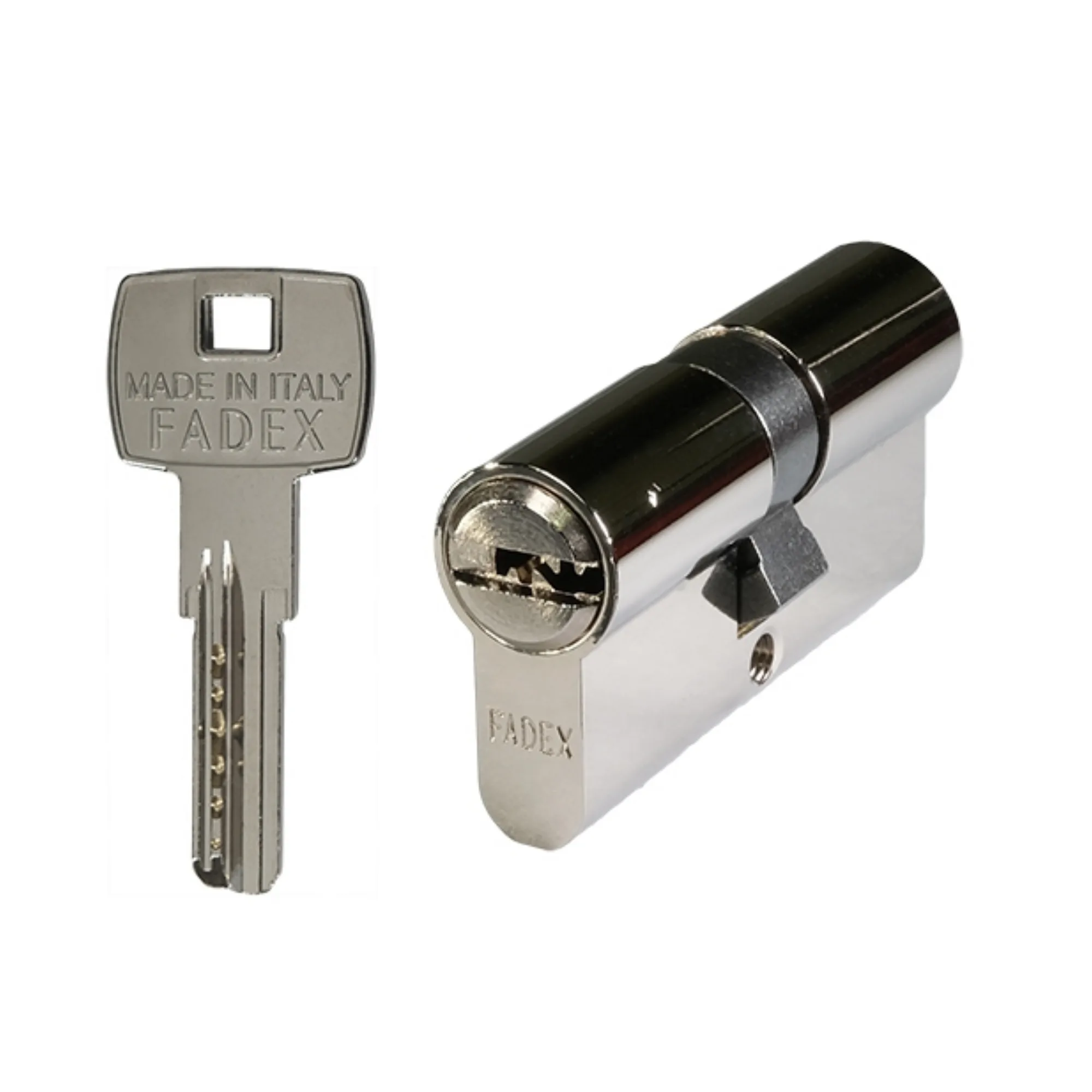 Fadex cylinder with punched key