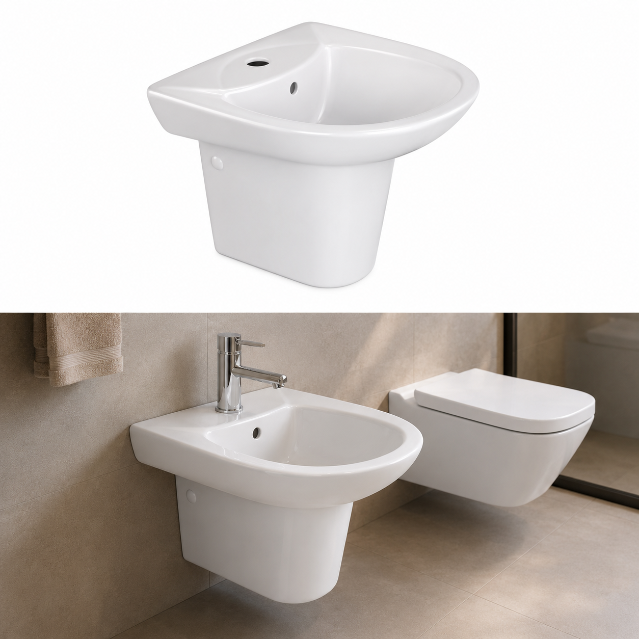 L&S TG-NG02-P P-Trap Water Closet (Complete Set)
